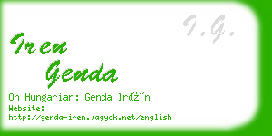iren genda business card